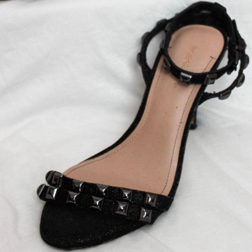 Open Toed Ankle Strapped Cone Heels